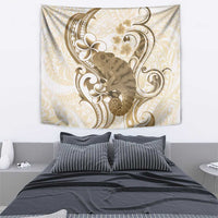 Brown And White Hawaii Chameleon Tapestry Plumeria Polynesian Tribal Art LT14 - Polynesian Pride