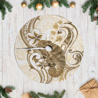 Brown And White Hawaii Chameleon Tree Skirt Plumeria Polynesian Tribal Art LT14 Casual Brown - Polynesian Pride