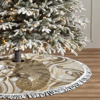 Brown And White Hawaii Chameleon Tree Skirt Plumeria Polynesian Tribal Art LT14 - Polynesian Pride