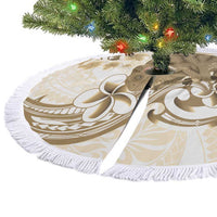 Brown And White Hawaii Chameleon Tree Skirt Plumeria Polynesian Tribal Art LT14 - Polynesian Pride
