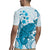 Cyan And White Hawaii Chameleon Rugby Jersey Plumeria Polynesian Tribal Art