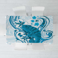 Cyan And White Hawaii Chameleon Tablecloth Plumeria Polynesian Tribal Art LT14 Cyan - Polynesian Pride