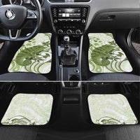 Green And White Hawaii Chameleon Car Mats Plumeria Polynesian Tribal Art LT14 Set 4pcs Lime Green - Polynesian Pride