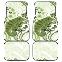 Green And White Hawaii Chameleon Car Mats Plumeria Polynesian Tribal Art LT14 - Polynesian Pride
