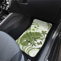 Green And White Hawaii Chameleon Car Mats Plumeria Polynesian Tribal Art LT14 - Polynesian Pride