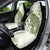 Green And White Hawaii Chameleon Car Seat Cover Plumeria Polynesian Tribal Art