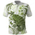 Green And White Hawaii Chameleon Polo Shirt Plumeria Polynesian Tribal Art