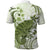 Green And White Hawaii Chameleon Polo Shirt Plumeria Polynesian Tribal Art