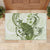 Green And White Hawaii Chameleon Rubber Doormat Plumeria Polynesian Tribal Art