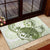 Green And White Hawaii Chameleon Rubber Doormat Plumeria Polynesian Tribal Art