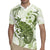 Green And White Hawaii Chameleon Rugby Jersey Plumeria Polynesian Tribal Art