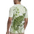 Green And White Hawaii Chameleon Rugby Jersey Plumeria Polynesian Tribal Art