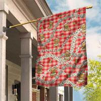 Red Palaka Hawaii Mele Kalikimaka Garden Flag Ohia Lehua Shell Leis Funny Gingerbread Santa LT14 House Flag Red - Polynesian Pride