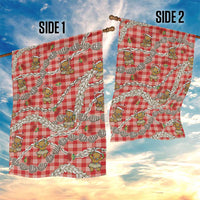 Red Palaka Hawaii Mele Kalikimaka Garden Flag Ohia Lehua Shell Leis Funny Gingerbread Santa LT14 - Polynesian Pride