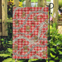 Red Palaka Hawaii Mele Kalikimaka Garden Flag Ohia Lehua Shell Leis Funny Gingerbread Santa LT14 Garden Flag Red - Polynesian Pride