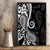 Black Polynesia Paisley Canvas Wall Art Polynesian With Tropical Flowers LT14 - Polynesian Pride