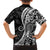 Black Polynesia Paisley Family Matching Long Sleeve Bodycon Dress and Hawaiian Shirt Polynesian With Tropical Flowers LT14 - Polynesian Pride