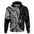 Black Polynesia Paisley Hoodie Polynesian With Tropical Flowers LT14 Pullover Hoodie Black - Polynesian Pride