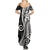 Black Polynesia Paisley Summer Maxi Dress Polynesian With Tropical Flowers LT14 - Polynesian Pride