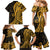 Gold Polynesia Paisley Family Matching Mermaid Dress and Hawaiian Shirt Polynesian With Tropical Flowers LT14 - Polynesian Pride