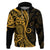 Gold Polynesia Paisley Hoodie Polynesian With Tropical Flowers LT14 Pullover Hoodie Gold - Polynesian Pride