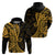 Gold Polynesia Paisley Hoodie Polynesian With Tropical Flowers LT14 - Polynesian Pride