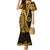 Gold Polynesia Paisley Mermaid Dress Polynesian With Tropical Flowers LT14 Women Gold - Polynesian Pride