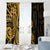 Gold Polynesia Paisley Window Curtain Polynesian With Tropical Flowers LT14 - Polynesian Pride