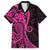 Pink Polynesia Paisley Family Matching Long Sleeve Bodycon Dress and Hawaiian Shirt Polynesian With Tropical Flowers LT14 Dad's Shirt - Short Sleeve Pink - Polynesian Pride