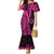 Pink Polynesia Paisley Family Matching Mermaid Dress and Hawaiian Shirt Polynesian With Tropical Flowers LT14 Mom's Dress Pink - Polynesian Pride