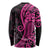 Pink Polynesia Paisley Long Sleeve Shirt Polynesian With Tropical Flowers LT14 - Polynesian Pride