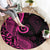 Pink Polynesia Paisley Round Carpet Polynesian With Tropical Flowers LT14 - Polynesian Pride