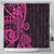 Pink Polynesia Paisley Shower Curtain Polynesian With Tropical Flowers LT14 - Polynesian Pride