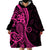 Pink Polynesia Paisley Wearable Blanket Hoodie Polynesian With Tropical Flowers LT14 - Polynesian Pride