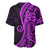 Polynesia Paisley Baseball Jersey Polynesian With Tropical Flowers - Purple LT14 - Polynesian Pride