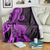 Polynesia Paisley Blanket Polynesian With Tropical Flowers - Purple LT14 - Polynesian Pride