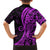 Polynesia Paisley Family Matching Long Sleeve Bodycon Dress and Hawaiian Shirt Polynesian With Tropical Flowers - Purple LT14 - Polynesian Pride