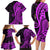 Polynesia Paisley Family Matching Long Sleeve Bodycon Dress and Hawaiian Shirt Polynesian With Tropical Flowers - Purple LT14 - Polynesian Pride