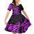 Polynesia Paisley Family Matching Mermaid Dress and Hawaiian Shirt Polynesian With Tropical Flowers - Purple LT14 Daughter's Dress Purple - Polynesian Pride