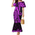 Polynesia Paisley Family Matching Mermaid Dress and Hawaiian Shirt Polynesian With Tropical Flowers - Purple LT14 Mom's Dress Purple - Polynesian Pride