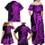 Polynesia Paisley Family Matching Off Shoulder Maxi Dress and Hawaiian Shirt Polynesian With Tropical Flowers - Purple LT14 - Polynesian Pride