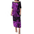 Polynesia Paisley Family Matching Puletasi Dress and Hawaiian Shirt Polynesian With Tropical Flowers - Purple LT14 Mom's Dress Purple - Polynesian Pride