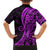 Polynesia Paisley Family Matching Short Sleeve Bodycon Dress and Hawaiian Shirt Polynesian With Tropical Flowers - Purple LT14 - Polynesian Pride