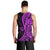 Polynesia Paisley Men Tank Top Polynesian With Tropical Flowers - Purple LT14 - Polynesian Pride