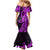 Polynesia Paisley Mermaid Dress Polynesian With Tropical Flowers - Purple LT14 - Polynesian Pride