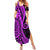 Polynesia Paisley Summer Maxi Dress Polynesian With Tropical Flowers - Purple LT14 Women Purple - Polynesian Pride