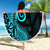 Polynesia Paisley Beach Blanket Polynesian With Tropical Flowers - Turquoise LT14 - Polynesian Pride