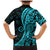 Polynesia Paisley Family Matching Mermaid Dress and Hawaiian Shirt Polynesian With Tropical Flowers - Turquoise LT14 - Polynesian Pride