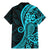 Polynesia Paisley Family Matching Mermaid Dress and Hawaiian Shirt Polynesian With Tropical Flowers - Turquoise LT14 - Polynesian Pride