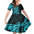 Polynesia Paisley Family Matching Puletasi Dress and Hawaiian Shirt Polynesian With Tropical Flowers - Turquoise LT14 Daughter's Dress Turquoise - Polynesian Pride